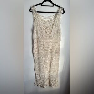Youarenotalone Elegant Cream Lace Dress